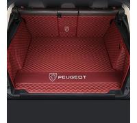 Tapis de Coffre Voiture pour Peugeot 308 SW III Wagon Active Pack/308SW GT 2021-2024 Housse de Coffre en Cuir Tapis de Protection Imperméable Antidérapant Accessoires,Wine Red