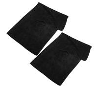 Tapis de Coiffeuse Noir en Tissu, Lot de 2 Pièces pour Maquillage | Format 31, 5x31, 5 Pouces, Surface Stable et Antidérapante, Design Élégant pour Plan de Travail
