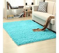 Tapis de collection ELEOPTION doux à poils longs, antidérapant, pour chambre d'enfant ou de bébé, salle de jeux, salon, bleu, 140x200CM/55"x78"/4.6'x6.5'ft