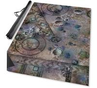 Tapis de combat Grim Battlefield en néoprène 180 cm x 120 cm | Surface de combat durable pour science-fiction | Sac de transport inclus | Idéal pour Warhammer 40K, Firefight, Kill Team, et plus encore