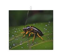 Tapis de comptoir de cuisine absorbant WHJSSF Insectes sur feuilles Antidérapant et séchage rapide pour ranger la vaisselle et nettoyer les comptoirs 45,7 x 40,6 cm