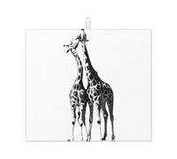 Tapis de comptoir de cuisine pliable et absorbant imprimé girafe africaine 40,6 x 45,7 cm, cadeau de pendaison de crémaillère, convient pour la vaisselle et les petits appareils électroménagers