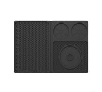 Tapis de Comptoir Protecteur 26x20cm pour Bar Maison(Black) | pour zone dédiée pour le pour sel et le sucre, design 3-en-1, protection comptoir, pour facile à nettoyer, élégant