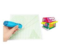 Tapis de Conception en Silicone pour Stylo D'impression 3D, Tapis de Stylo 3D Transparent 8,7 X 8,7 Pouces, Silicone Flexible Double Face Résistant à la Chaleur, Accessoires de Stylo 3D, Tampon de Mod