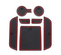 Tapis de Console Centrale pour Camaro 2012-2016, Tapis De Rainure De Porte Intérieure Antidérapants Caoutchouc Accessoires,Red