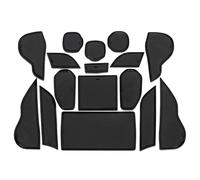 Tapis de Console Centrale pour Toyota Crown 2023, Tapis De Rainure De Porte Intérieure Antidérapants Caoutchouc Accessoires,Black