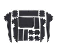Tapis de Console Centrale pour Toyota LC200, Tapis De Rainure De Porte Intérieure Antidérapants Caoutchouc Accessoires,White