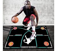 Tapis De Contrôle De Basketball, 120 Cm X 80 Cm Tapis D'entraînement De Basketball Avec Base En Caoutchouc Antidérapante - Entraînement Au Dribble, Au Jeu De Pieds Et à La Coordination