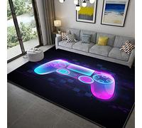 Tapis de Contrôleur de Jeu Tapis de Sol Antidérapant Tapis de Porte Salon Chambre Jeu Pour Enfants Tapis Rampant Adolescents Garçons Graffiti Game Console Grand Rugs (Violet,140x200 cm)