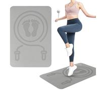 Tapis de corde à sauter de 6 mm - TPE antidérapant absorbant les chocs pour le fitness intérieur | Tapis d'entraînement silencieux 40 x 60 cm pour la danse et l'entraînement | Options, bleu, gris