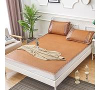 Tapis de Couchage Bambou, Double face Matelas De Couchage D'été Pliable, Traditionnel en Rotin Refroidi, Lit De Tapis Respirant Pour Dortoir Scolaire à Domicile, Diverses spécifications(Color F,120*19