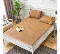 Tapis de Couchage Bambou, Double face Matelas De Couchage D'été Pliable, Traditionnel en Rotin Refroidi, Lit De Tapis Respirant Pour Dortoir Scolaire à Domicile, Diverses spécifications(Color E,120*19
