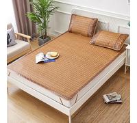 Tapis de Couchage Bambou, Double face Matelas De Couchage D'été Pliable, Traditionnel en Rotin Refroidi, Lit De Tapis Respirant Pour Dortoir Scolaire à Domicile, Diverses spécifications(Color G,135*19