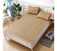 Tapis de Couchage Bambou, Double face Matelas De Couchage D'été Pliable, Traditionnel en Rotin Refroidi, Lit De Tapis Respirant Pour Dortoir Scolaire à Domicile, Diverses spécifications(Color D,135*19