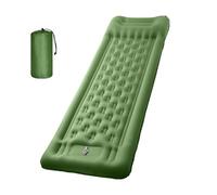 Tapis de couchage de camping - Tapis gonflable avec oreiller intégré et pompe à pied | Matelas de couchage gonflable portable | Compact pour camping, randonnée, tentes, matelas de voyage
