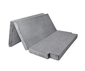 Tapis de couchage de qualité supérieure pour VW T5 T6 California Beach - Matelas pliant Mayaadi-Home - Pliable - 190 x 150 x 10 cm - Gris foncé