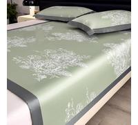 Tapis de couchage d'été avec drap-housse imprimé floral, lavable en machine pour un confort de lit double