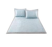 Tapis de Couchage D'été avec Sangles aux Quatre Coins et Bordures Renforcées - Tapis de lit Respirant et Lavable en Machine - Pour Chambre à Coucher, Dortoir ou Chambre d'amis(180*200cm/70.9*78.7in)