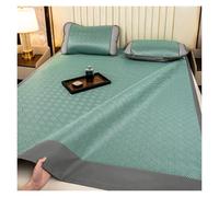 Tapis De Couchage D'été avec Taie d'oreiller Tissu Rafraîchissant Conception Sangle Antidérapante Lavable en Machine for La Maison Bureau Dortoir Ajustement Idéal Dormeurs Chauds(Green,180x200cm)