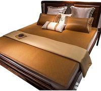 Tapis de couchage d'été en bambou - Matelas en soie rafraîchissante double face pour la maison, l'école, le dortoir - Solution de sommeil d'été confortable (taille : 90 x 190 cm)