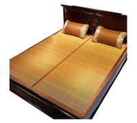 Tapis de couchage d'été en bambou, matelas rafraîchissant double face, tapis de lit pliable en rotin doux, literie de voyage légère, idéale pour le temps chaud (couleur : A taille : 1,8)