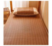 Tapis de couchage d'été en bambou pliable et respirant, coussin d'oreiller for personne, tapis d'herbe, tapis en rotin lisse for lit simple, double, salon, couloir(60x120cm)