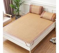 Tapis de couchage d'été en bambou, réversible et rafraîchissant, en rotin, ensemble de literie à séchage rapide, dimensions 80 x 190 cm, idéal pour les temps chauds, couleur C, design portable et