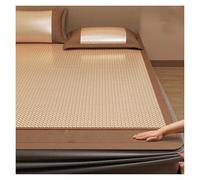 Tapis De Couchage D'été en Soie Glacée, Housse De Lit Respirante avec Taie d'oreiller for La Maison, Le Dortoir Et L'extérieur, Couverture Complète À 360°(Brown,150cmx200cm)