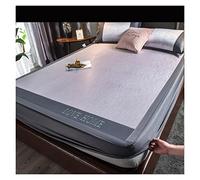 Tapis de Couchage d'été Nu Dormir Naturel Glace rotin Tapis Bambou Matelas Soie antidérapant Pliable Cool Drap(All Inclusive-1,3pcs Set 150x200cm)