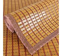 Tapis de couchage d'été pliable en bambou carbonisé antidérapant pour un confort respirant, parfait comme surmatelas rafraîchissant ou tapis de climatisation