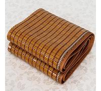 Tapis de couchage d'été pliable en bambou carbonisé, tapis de sol en bambou pour mahjong, tapis de couchage idéal pour la maison, l'école ou le dortoir.