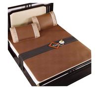 Tapis de couchage d'été pliable en bambou et soie fraîche pour lit simple et double, literie respirante, légère et portable, idéal pour temps chaud (1,2 x 1,95 m)