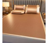 Tapis de couchage d'été rafraîchissant, coussin en bambou et rotin, matelas respirant pour les nuits chaudes, style chinois traditionnel, 200 x 220 cm