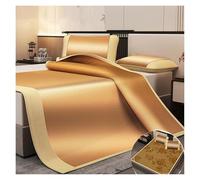 Tapis de couchage d'été rafraîchissant en rotin et bambou, pliable, double face, respirant, pour temps chaud, naturel, 90 x 195 cm, solution rafraîchissante