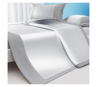 Tapis de couchage d'été rafraîchissant en soie glacée respirante avec 2 taies d'oreiller, portable et pliable, lavable en machine, idéal pour la chambre à coucher et le salon.