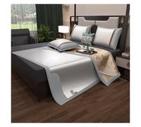 Tapis De Couchage D'été Respirant Double Face avec Taie d'oreiller, avec Arôme D'herbes, Design Pliable Et Rafraîchissant for Chambre, Salon Et Sol(Gray,90 * 195cm)