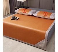 Tapis de couchage d'été respirant double face en bambou tissé chinois essentiel pour chambre à coucher - 150 x 195 cm pour un confort ultime