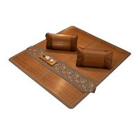 Tapis de couchage en bambou pliable et confortable pour dortoirs et usage domestique, respirant, 1,5 x 1,95 m, respectueux de l'environnement, accessoire de literie pour un sommeil frais
