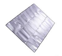 Tapis de couchage en feuille d'aluminium 200 x 200 cm, tapis de camping résistant à l'humidité avec coton perlé polyéthylène, couverture de pique-nique légère pour randonnée, plage, extérieur