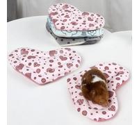 Tapis de couchage en forme de coeur, 1 pièce, coussin chaud en peluche pour petit Animal, nid de Hamster, souris, Rat, fournitures pour animaux de compagnie