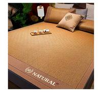 Tapis De Couchage Eté Rotin Double Face,Matelas de Refroidissement en Bambou D'été, Tapis de Sol Natte Coussin de Climatisation, Tapis de Couvre-Matelas Pliable pour Dortoir D'école à Domicile ( Size