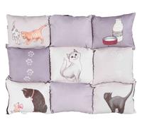 Trixie 37074 Tapis de Couchage Patchwork Cat Gris 55 x 45 cm