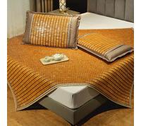 Tapis de couchage pliable en bambou - Drap de lit rafraîchissant double face pour la maison - Matelas portable confortable pour voyage, camping et utilisation en extérieur - Design écologique