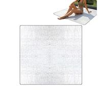 Tapis de couchage pour camping - 200 x 200 cm pliable double face en aluminium, tapis imperméable et isolant pour extérieur, balcon, vacances, piscine, voyage, terrasse