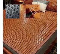 Tapis de couchage rafraîchissant en bambou respirant pour l'été, design pliable pour un rangement facile, respectueux de l'environnement et confortable pour les nuits chaudes