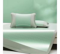 Tapis de Couchage rafraîchissant en rotin glacé, Matelas de Refroidissement Pliable et Lavable pour l'été, Lot de Trois(Green,1.8m*2m)