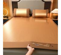Tapis de couchage rafraîchissant pour l'été, tapis de lit double face en soie glacée avec taie d'oreiller, tapis pliable facile à nettoyer, parfait pour dortoir scolaire