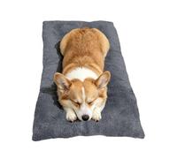 Tapis de Couchage rectangulaire en Peluche pour Chien et Chat,Gris,M | Tapis multifonction en peluche épaisse, utilisable comme coussin de panier, protection de canapé ou couchage d'appoint.