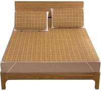 Tapis de couchage respirant en bambou - Tapis de lit d'été pliable et durable pour la maison, le dortoir, l'école - Restez au frais et absorbant la transpiration pour un sommeil confortable pendant