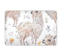 Tapis de couche réutilisable doux et absorbant - Lavable en machine - Motif lama blanc - Pour enfants - 132,1 x 86,4 cm (L x l)